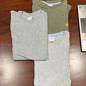 Brooks Brothers Olive and Gray Short Sleeve Tees Lot of 3